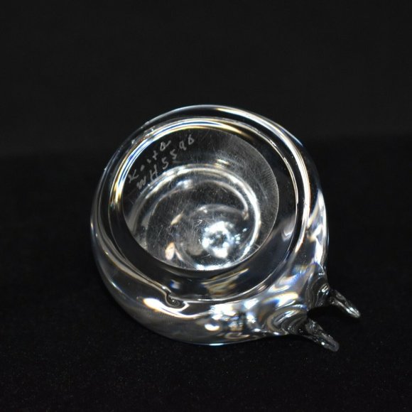 Kosta Boda Crystal Snail Paperweight Figurine 2" Signed WH5590 - Picture 12 of 12